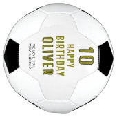 Modern persoonlijke Happy Birthday Voetbal (Gedraaid)