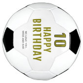 Modern persoonlijke Happy Birthday Voetbal (Gedraaid)