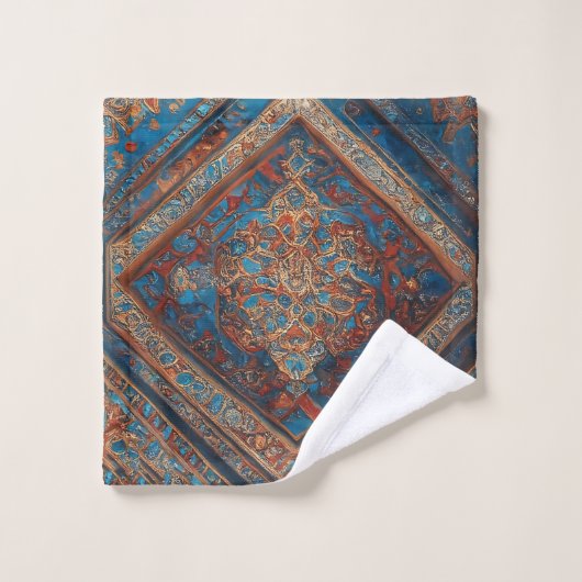 Modern Perzisch Mooi Oud Patroon Collectie Bad Handdoek (Wasdoekje)