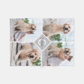 Modern Pet Dog 4 Foto Collage Fleece Deken (Voorkant (Horizontaal))
