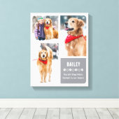 Modern Pet Dog Memorial Keepomwille Photo Collage Canvas Afdruk (Insitu (Houten vloer))