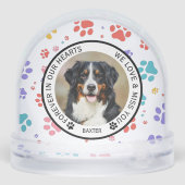 Modern Pet Dog Paw Print Memorial  (Arrière)