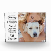 Modern Pet Loss Dog Memorial Personalized Afbeeldi Fotoblokken (Voorkant)