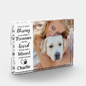 Modern Pet Loss Dog Memorial Personalized Afbeeldi Fotoblokken (Links)