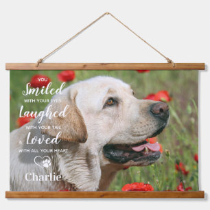 Modern Pet Loss Personalized Photo Dog Memorial Hangend Wandkleed