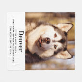 Modern Pet Memorial gepersonaliseerde foto hond Fleece Deken (Voorkant (Horizontaal))