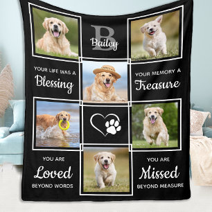 Modern Pet Memorial Gift - Persoonlijke foto van D Fleece Deken