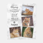 Modern Pet Memorial Photo Collage Fleece Deken (Voorkant)
