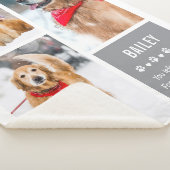 Modern Pet Memorial Photo Collage Sherpa Deken (3/4)