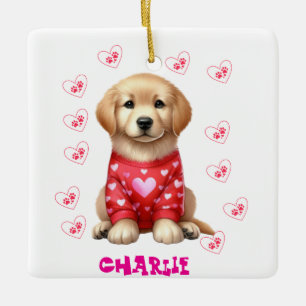 Modern Pet Photo gepersonaliseerd grillig Hondenli Keramisch Ornament