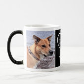 Modern Pet Photo Memory Hart Zwart Wit Morphing Magische Mok (Links)