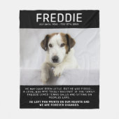 Modern Pet Tribute Photo Keepomwille Fleece Deken (Voorkant)
