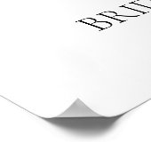 Modern Petals & Prosecco Vrijgezellenfeest Welkom Poster (Hoek)