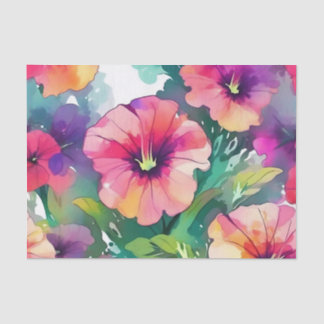 Modern Petunia Patroon Tissuepapier