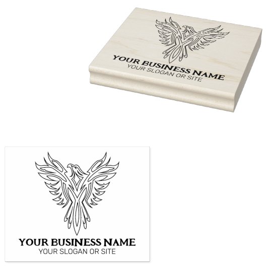 Modern Phoenix Custom Business, groot Rubberstempel (Gestempeld)