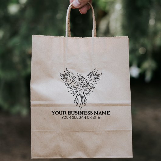 Modern Phoenix Custom Business, groot Rubberstempel