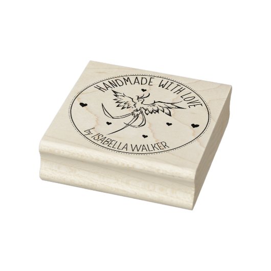 Modern Phoenix Custom Handmade with love, Rubberstempel (Stempel)
