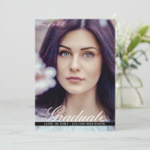 Modern Photo Afstuderen Aankondiging (Staand voorkant)