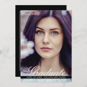 Modern Photo Afstuderen Aankondiging (Voorkant / Achterkant)