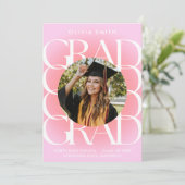 Modern Photo Afstuderen Aankondiging (Staand voorkant)