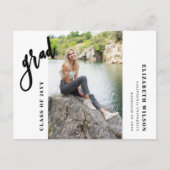 Modern Photo Afstuderen Announcement Briefkaart (Voorkant)
