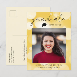 Modern Photo Afstuderen Announcement Briefkaart