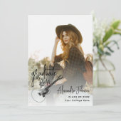 Modern Photo Afstuderen Announcement Party Kaart (Staand voorkant)