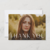 Modern Photo Afstuderen Bedankkaart (Voorkant)