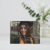 Modern Photo Afstuderen Eenvoudig Dank u Quote Briefkaart (Staand voorkant)