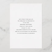 Modern Photo Afstuderen Gold Foil Aankondiging (Achterkant)