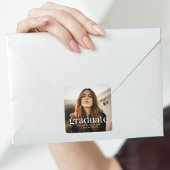 Modern Photo Afstuderen Vierkante Sticker