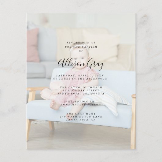 Modern Photo Baptisme | Begrotingsbrochure Flyer (Voorkant)