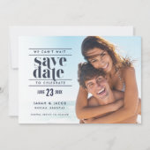 Modern Photo Beach Wedding Save the Date (Devant)