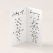 Modern Photo bruiloft Booklet-programma Kaart (Binnen)