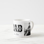 Modern Photo Collage  Best Dad Ever Espresso Mug Kop (Voorkant rechts)