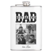 Modern Photo Collage Best Dad Ever - Flask Heupfles (Voorkant)