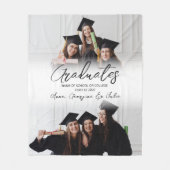 Modern Photo Collage Friends Afstuderen Fleece Deken (Voorkant)