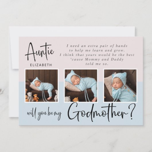 Modern Photo Collage Godmoeder-voorstel (Voorkant)