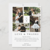 Modern Photo Collage Mariage Carte de remerciement (Devant)