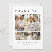 Modern Photo Collage Mariage Carte de remerciement (Devant)