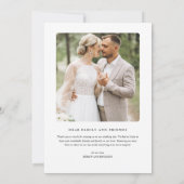 Modern Photo Collage Mariage Carte de remerciement (Dos)