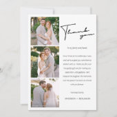 Modern Photo Collage Mariage Carte de remerciement (Devant)