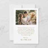 Modern Photo Collage Mariage Carte de remerciement (Dos)