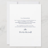 Modern Photo Collage Mariage Carte de remerciement (Dos)