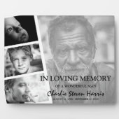 Modern Photo Collage Memorial Fotoplaat (Voorkant)