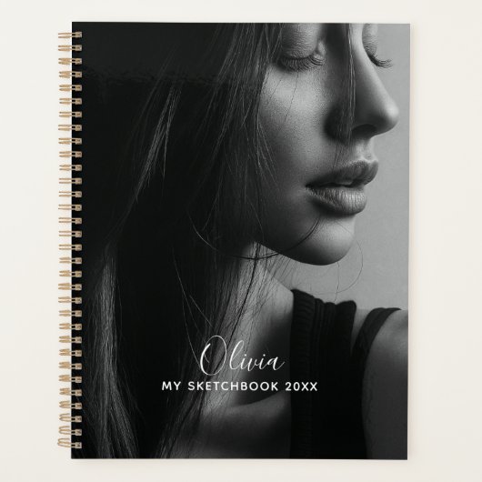 Modern Photo Collage Personalized Sketchbook (Devant)