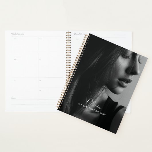 Modern Photo Collage Personalized Sketchbook Planner (Display)