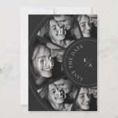 Modern Photo Collage QR Code Wedding Save the Date (Devant)