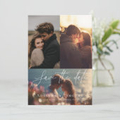 Modern photo collage save the date (Staand voorkant)
