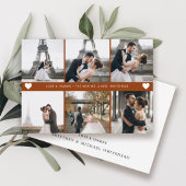 Modern Photo Collage Terracotta Bedankkaart